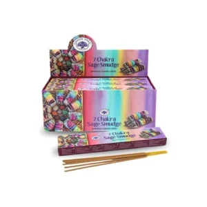 7 Chakras Sage Smudge - Green Tree Wierook stokjes (Pakje)